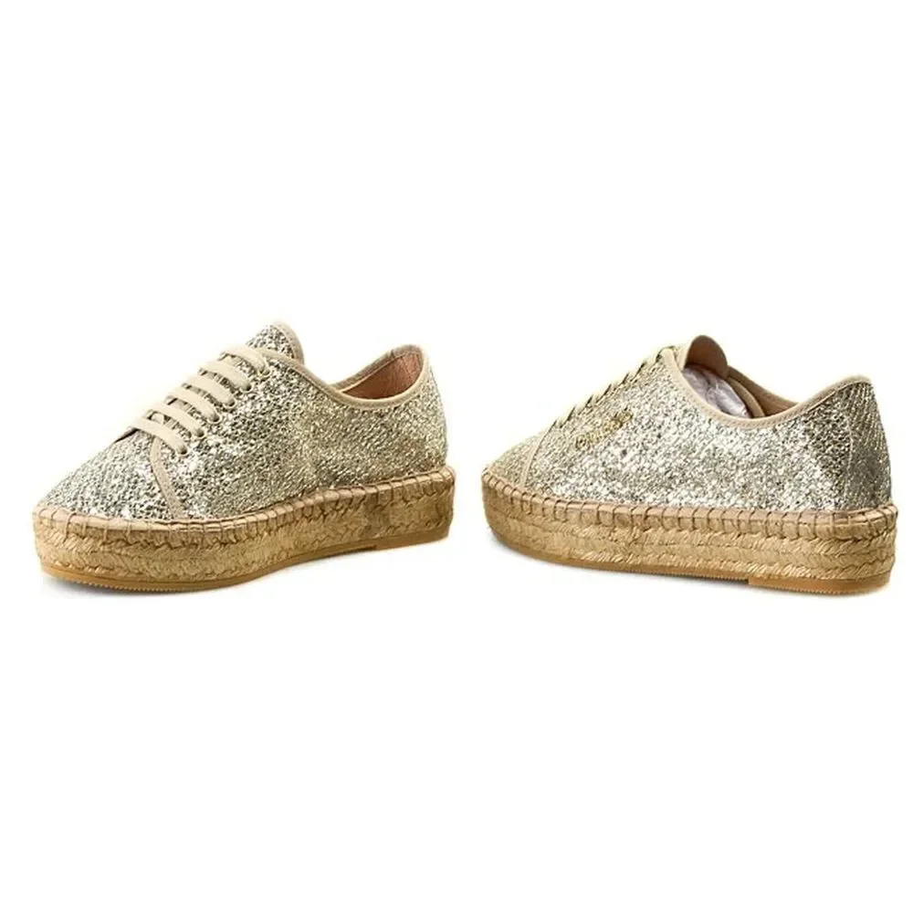 Guess gold sparkling Espadrille size‎ 4.5/5.  B69
